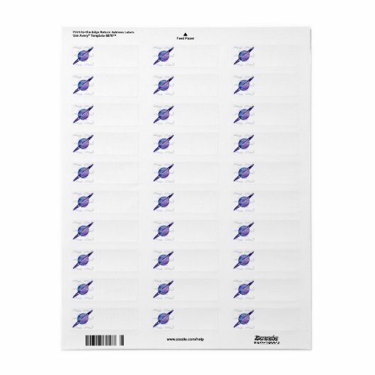 Aquarius Return Address Labels ラベル (フルシート)