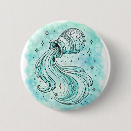 Aquarius Sign 缶バッジ