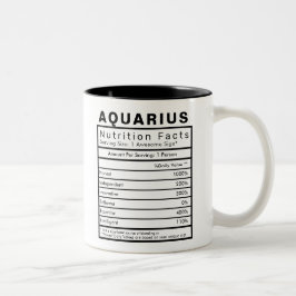 Aquarius Star Sign Nutrition Facts Statistics ツートーンマグカップ