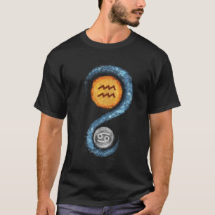 Aquarius Sun Cancer Moon〔占星術の〕十二宮図サインTシャツ Tシャツ