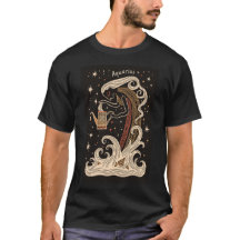 Aquarius - Tシャツシナ〔占星術の〕十二宮図アート