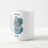 Aquarius Traits and Dates | Personalized コーヒーマグカップ (正面左)