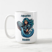 Aquarius Traits and Dates | Personalized コーヒーマグカップ (左)