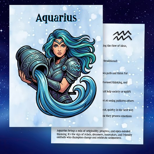 Aquarius Traits, Dates and Energy ポストカード