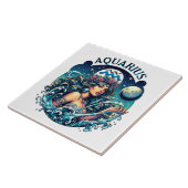 Aquarius Water Bearer Beautiful Woman Astrology  タイル (側面)