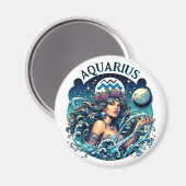 Aquarius Water Bearer Beautiful Woman Astrology  マグネット (正面/裏面)