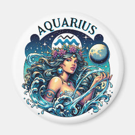 Aquarius Water Bearer Beautiful Woman Astrology  マグネット