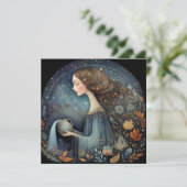 Aquarius Water Bearer Zodiac Astrology Birthday カード (スタンド正面)