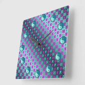 Aquarius & Water Boar スクエア壁時計 (傾斜)