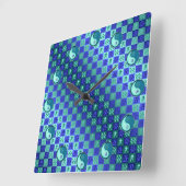 Aquarius & Water Ox スクエア壁時計 (傾斜)