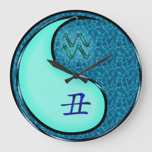 Aquarius & Water Ox ラージ壁時計 (正面)