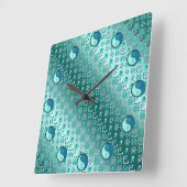 Aquarius & Water Snake スクエア壁時計 (傾斜)