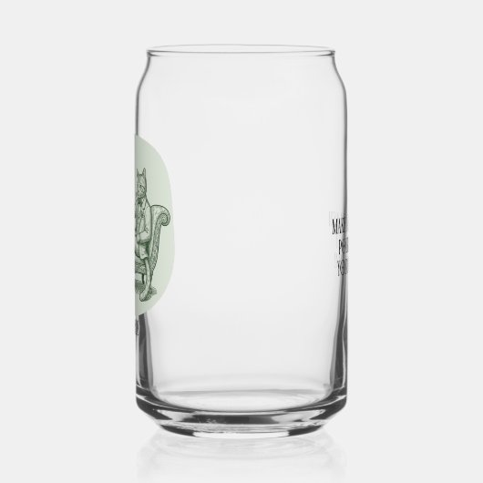 Aquarius Wise Cat Zodiac Birthday Gift ガラス缶 (左)