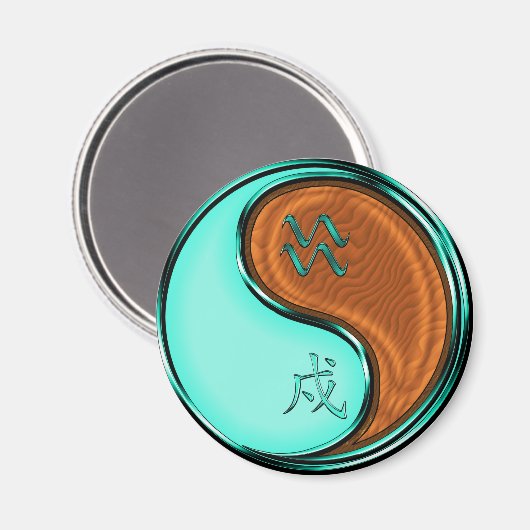 Aquarius & Wood Dog マグネット (正面/裏面)