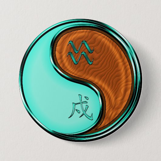 Aquarius & Wood Dog 缶バッジ (正面)