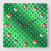 Aquarius & Wood Goat スクエア壁時計 (正面)