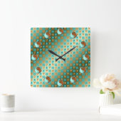 Aquarius & Wood Rat スクエア壁時計 (ホーム)