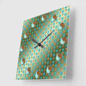 Aquarius & Wood Rat スクエア壁時計 (傾斜)