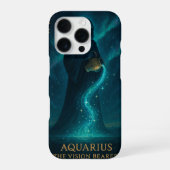 Aquarius Zodiac Art – Celestial Water Bearer iPhoneケース (裏面)
