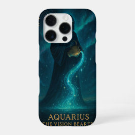 Aquarius Zodiac Art – Celestial Water Bearer iPhone 16 Proケース