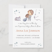 Aquarius Zodiac Birth Announcement シーズンカード (正面)