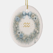 Aquarius Zodiac Christmas Ornament – Celestial Win セラミックオーナメント (右)