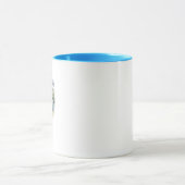 Aquarius Zodiac Floral Heart Mug – Elegant Astrolo マグカップ (中央)