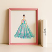 Aquarius Zodiac Illustration – Hand Drawn ポスター