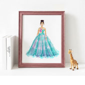 Aquarius Zodiac Illustration – Hand Drawn ポスター