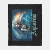 Aquarius Zodiac Sign フリースブランケット (正面)