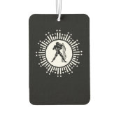 Aquarius Zodiac Sign Cosmic Starburst Design カーエアーフレッシュナー (裏面)