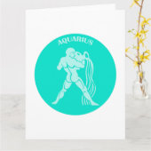 Aquarius, Zodiac Sign, Horoscope, Astrology カード (黄色い花)