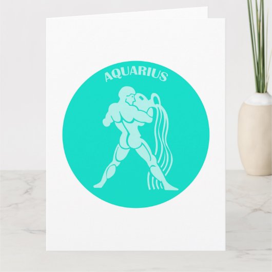 Aquarius, Zodiac Sign, Horoscope, Astrology カード (正面)