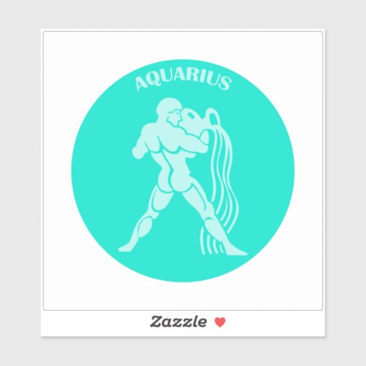 Aquarius, Zodiac Sign, Horoscope, Astrology シール (シート)