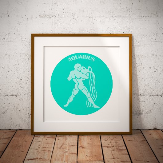 Aquarius, Zodiac Sign, Horoscope, Astrology フォトプリント