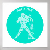 Aquarius, Zodiac Sign, Horoscope, Astrology ポスター (正面)