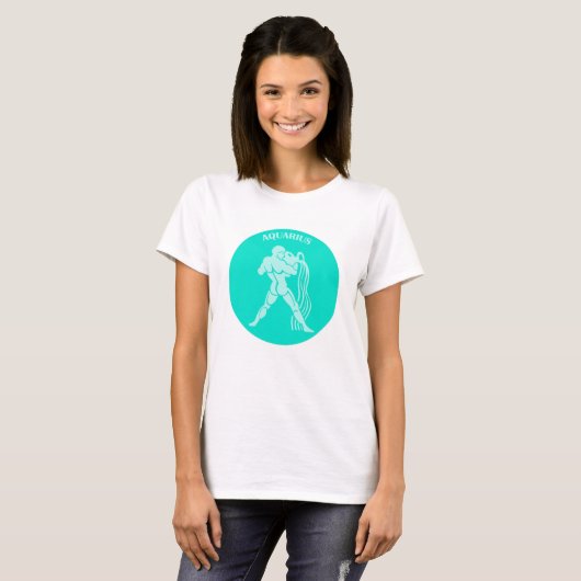 Aquarius, Zodiac Sign, Horoscope, Astrology Tシャツ (正面フル)