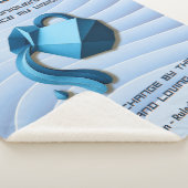 Aquarius Zodiac Sign Modern 3D Astrology Design シェルパブランケット (3/4)