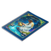 Aquarius Zodiac Sign Under a Starry Sky ノートブック (左側)