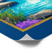 Aquarius Zodiac Sign Under a Starry Sky ポスター (角)