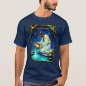 Aquarius Zodiac Sign Under a Starry Sky Tシャツ (正面)