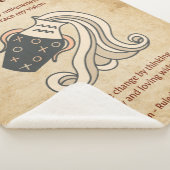 Aquarius Zodiac Sign with Affirmations シェルパブランケット (3/4)