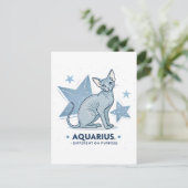 Aquarius Zodiac Sphynx Cat Different Purpose Art ポストカード (スタンド正面)