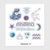 Aquarius Zodiac Sticker Collection シール (シート)