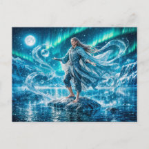 Aquarius Zodiac with Moonlit Water Mage and Celest