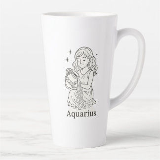 Aquarius Zodiac Woman  カフェラテマグ