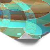 AquaRustia抽象芸術ポスター ポスター (角)