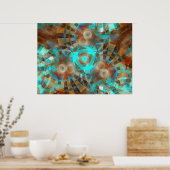 AquaRustia抽象芸術ポスター ポスター (キッチン)