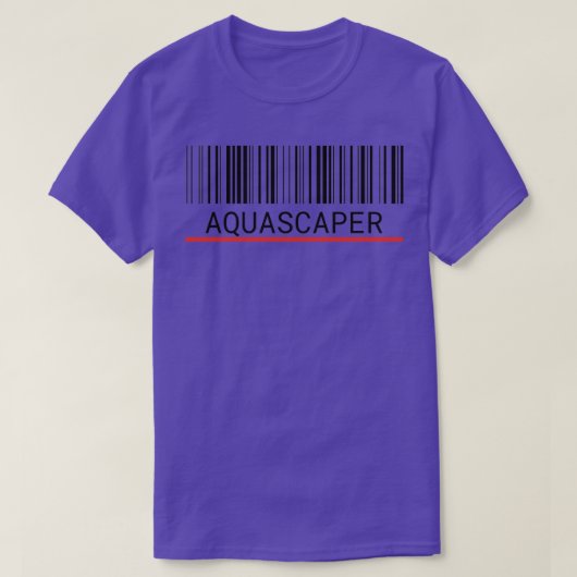 Aquascaperバーコード Tシャツ (デザイン正面)