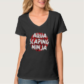 Aquascaping Ninja Aquarium Fish Tank Fishkeeping Tシャツ (正面)